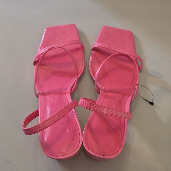 BRAND NEW MANGO BLOCK HEEL  SQUARE TOE WOMENS SANDALS - Picture 7 of 16